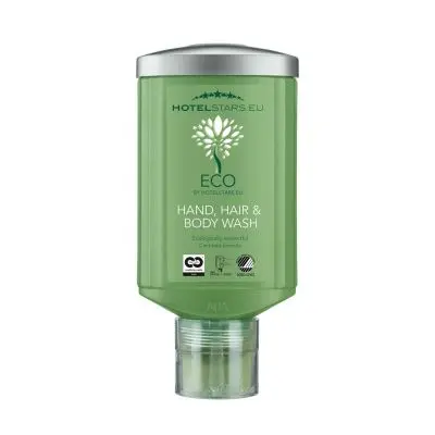 HOTELSTARS.EU Ecoline - Hand-, Haare- und Bodyshampoo im press +wash Spender, 300 ml