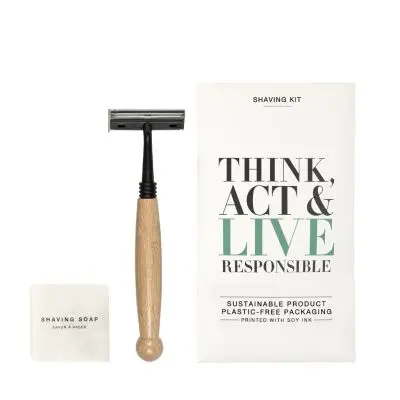 Think, Act & Live Responsible Rasierset mit Rasierseife, 15g